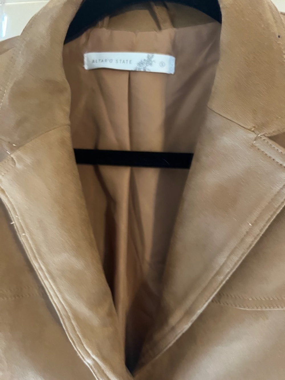 Altar'd State Tan Leather Blazer Jacket - Picture 4 of 6
